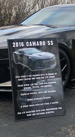 Camaro Show Board